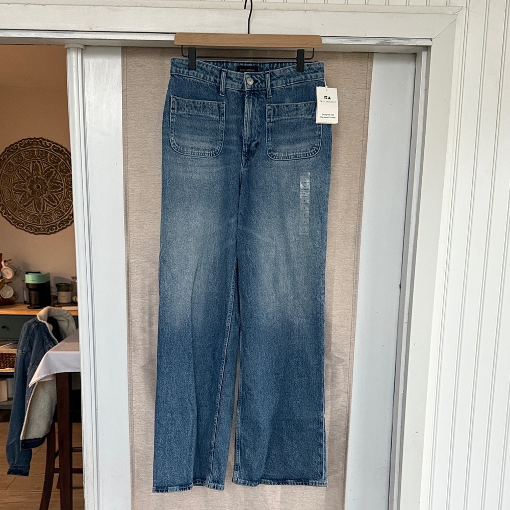 Free Assembly Super High Wide Leg Jeans
